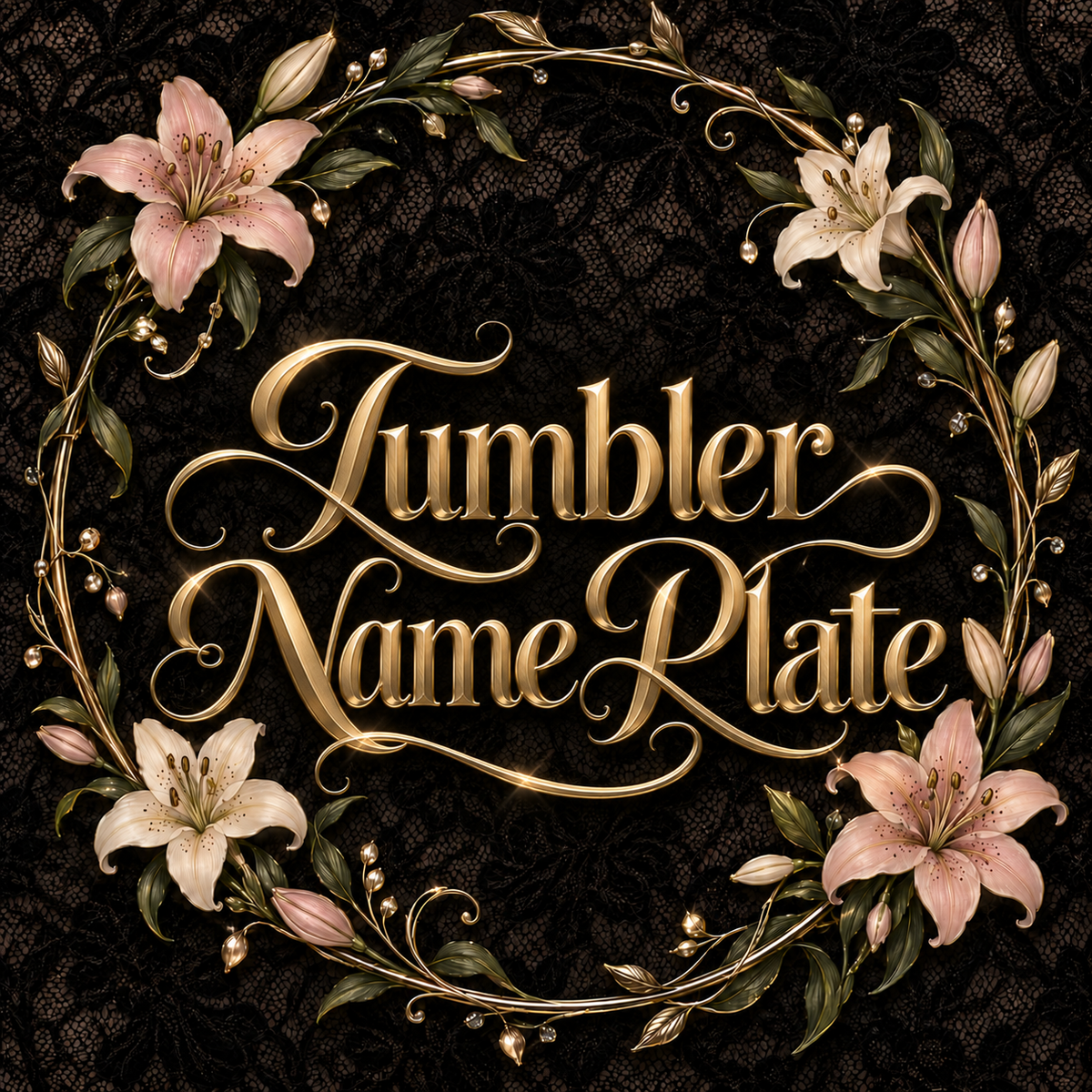 Tumbler Name Plate✨