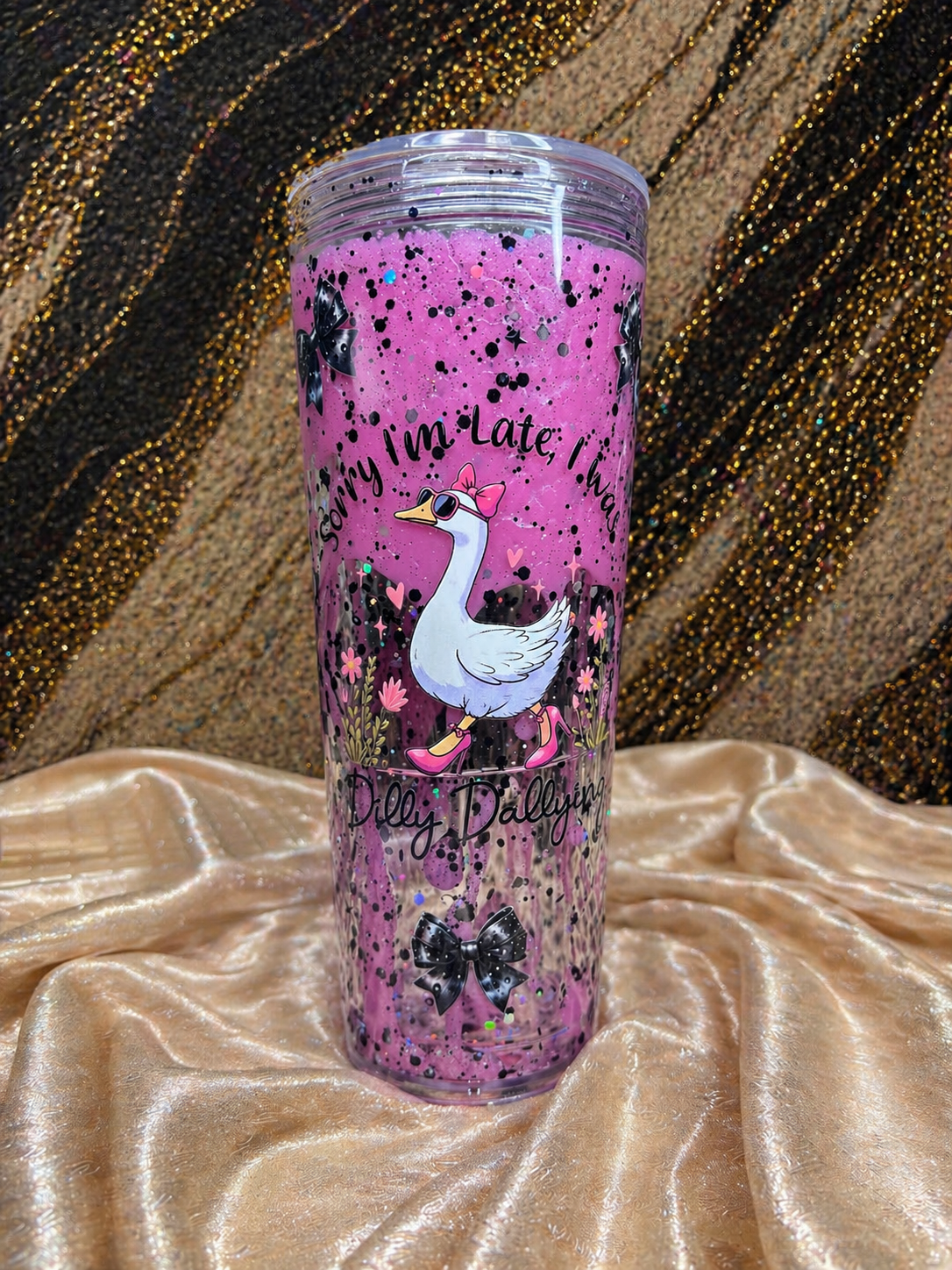 Snowglobe Tumbler- (24 oz)✨