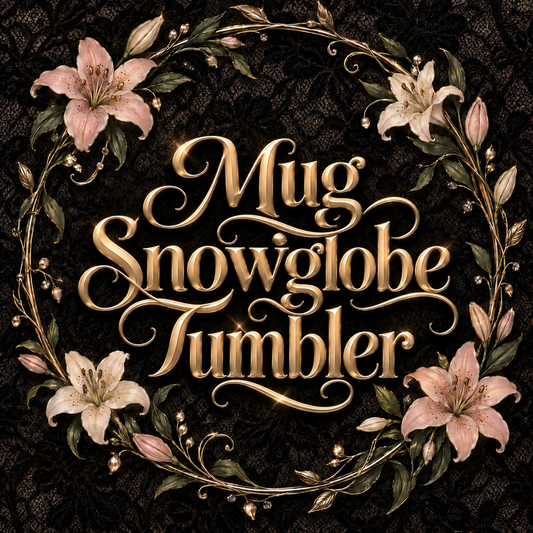 Snowglobe Tumbler- (Glass mug)✨